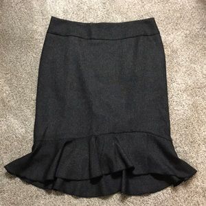 Charcoal gray pencil skirt Express